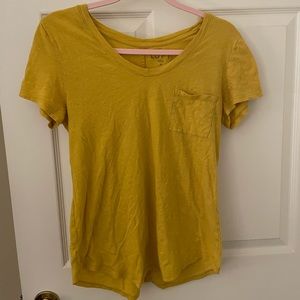 LOFT Mustard Yellow Pocket Tee | M